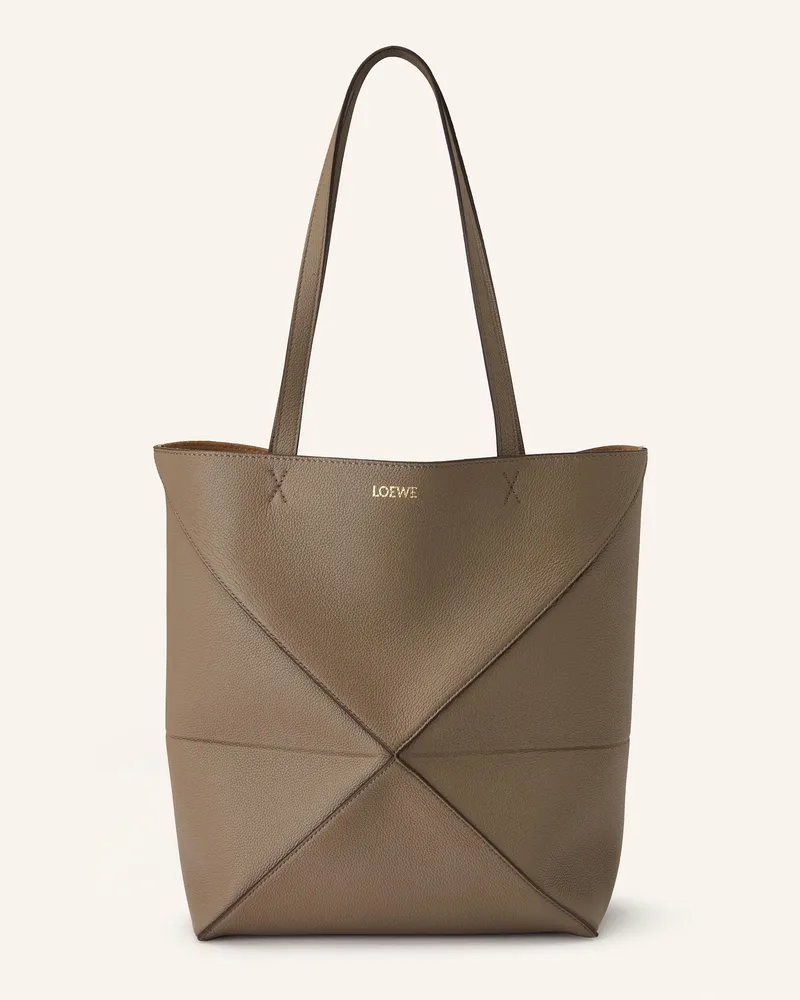 Loewe Shopper Puzzle Fold Medium beige Taupe