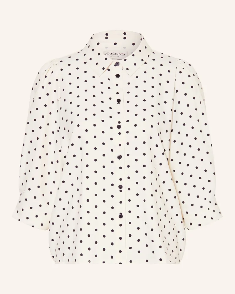 Lollys Laundry Hemdbluse Bonoll Mit 3/4-Arm weiss Ecru