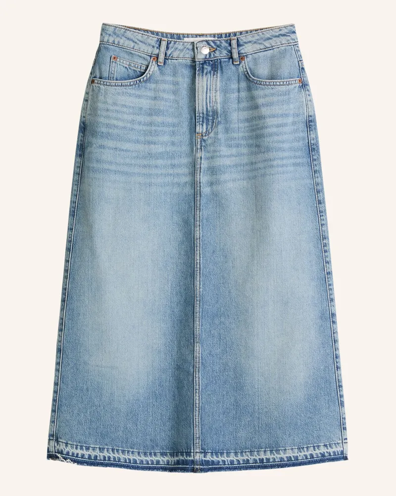 Marc O'Polo Langer Jeansrock blau Hellblau