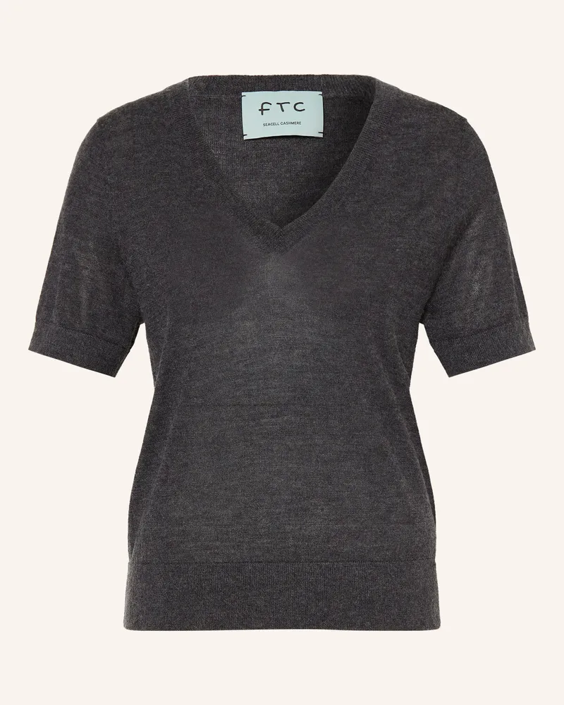 FTC Cashmere Strickshirt Mit Cashmere grau Dunkelgrau