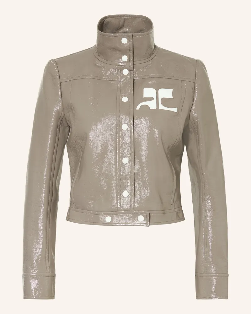 Courrèges Cropped-Jacke braun Taupe
