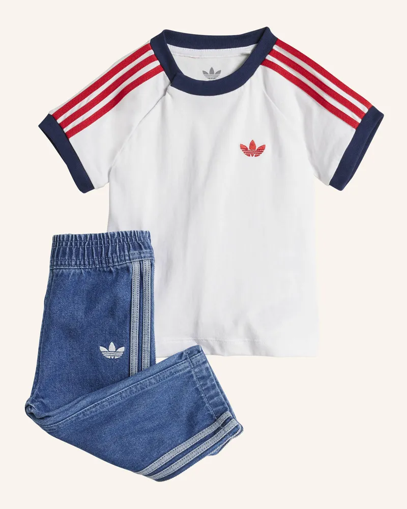 adidas DENIM KIDS T-SHIRT-SET Blau