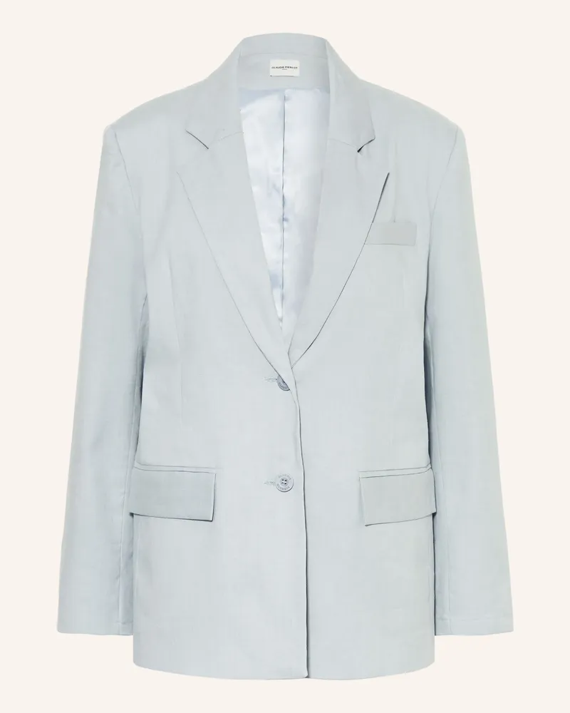 Claudie Pierlot Blazer mit Leinen Hellblau
