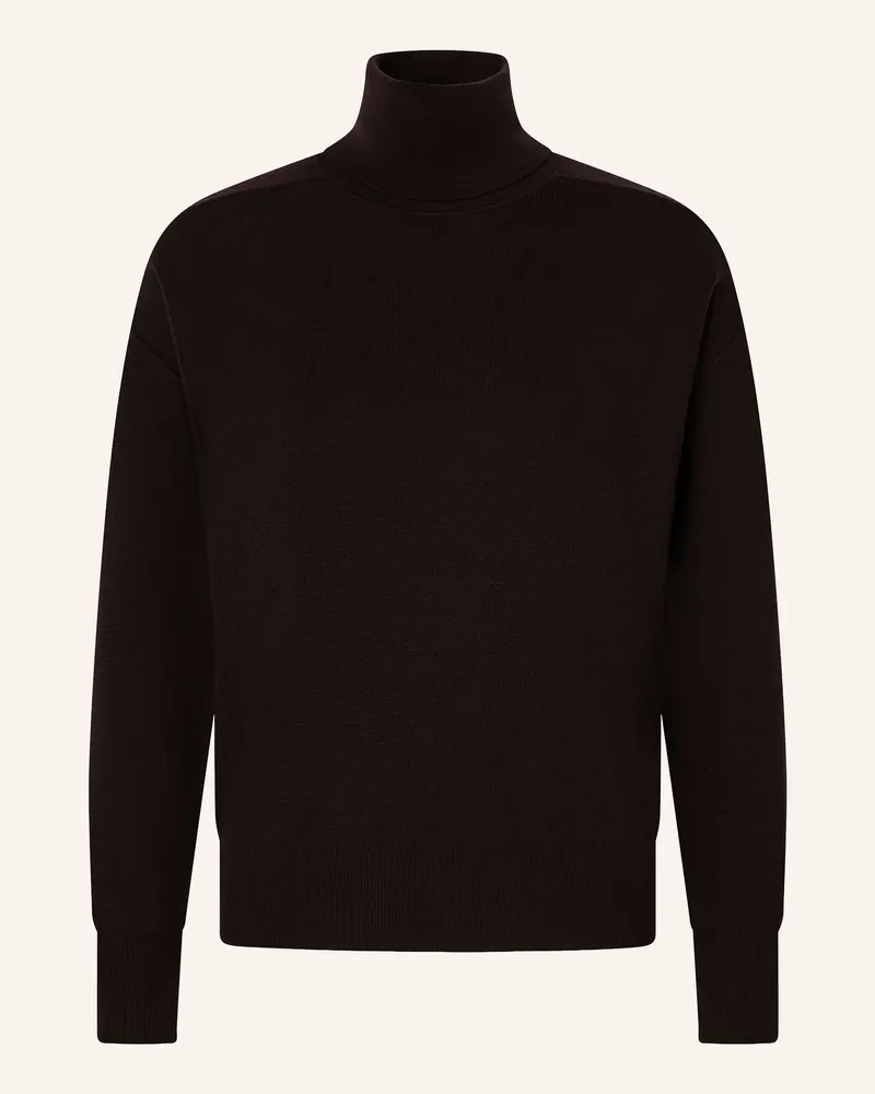 windsor. Rollkragenpullover Aus Merinowolle rot Dunkellila
