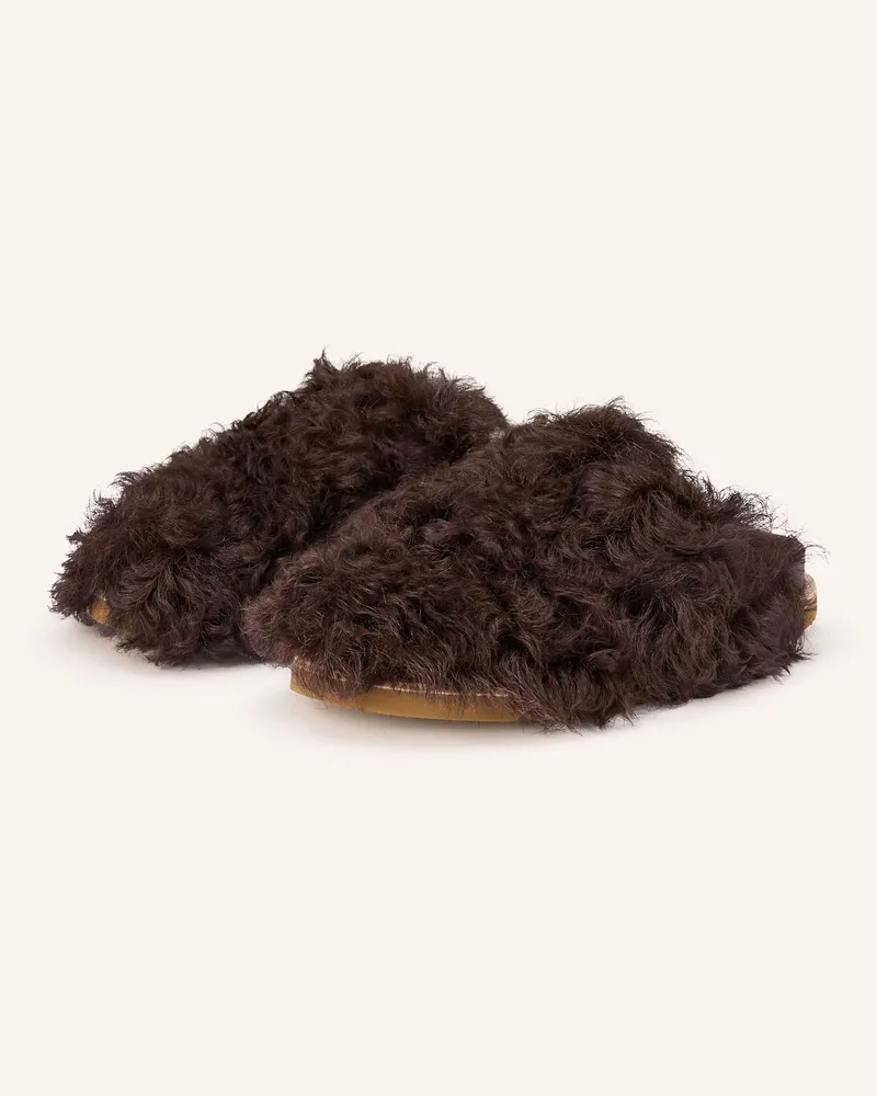 Dorothee Schumacher Mules FURRY FANTASY Dunkelbraun