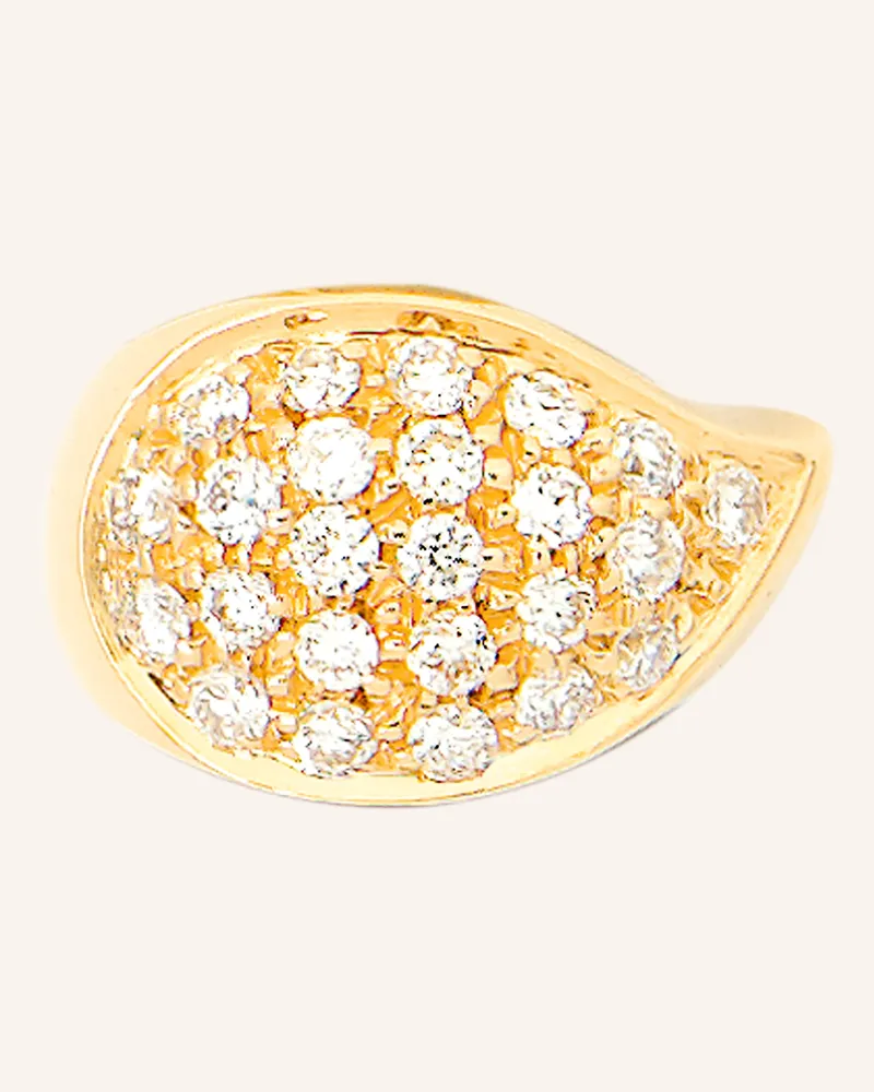 TAMARA COMOLLI Charm SIGNATURE DROP CLASP DIAMOND PAVÉ aus 18 Karat Gelbgold mit Diamant Pavé Gold