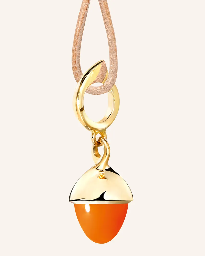 TAMARA COMOLLI Anhänger PENDANT MIKADO FLAMENCO CARNELIAN aus 18K Gelbgold mit Karneol Gold