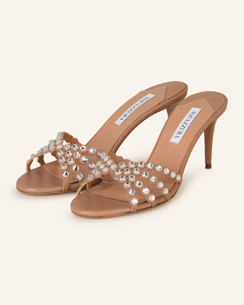 Aquazzura Mules TEQUILA mit Schmucksteinen Rosa