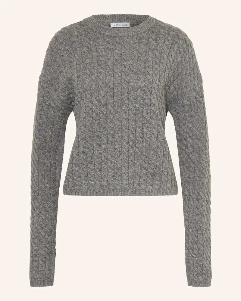 Mrs & HUGS Pullover Grau