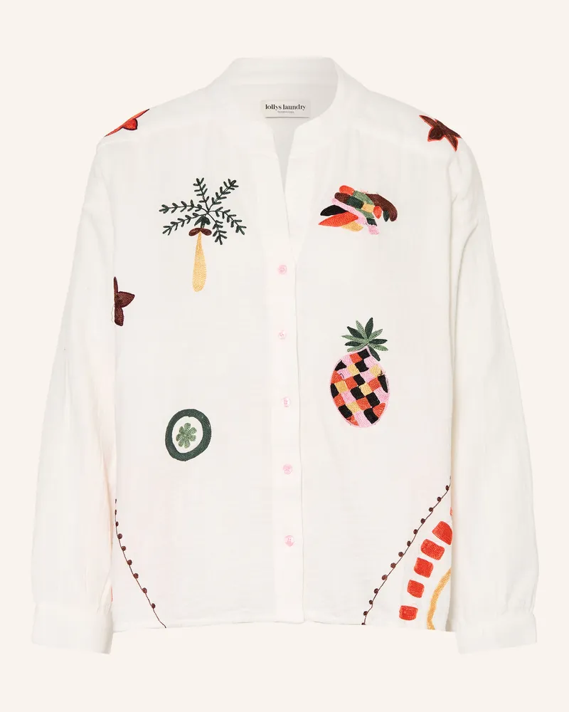 Lollys Laundry Bluse Scottiell beige Creme