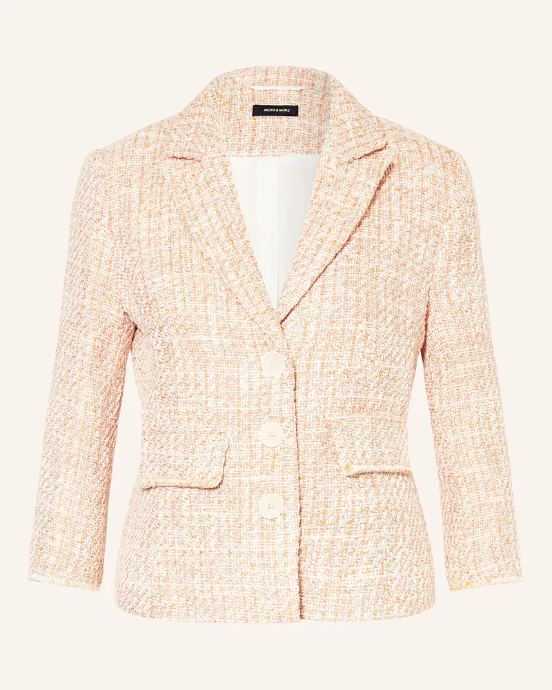 More & More Tweed-Blazer mit 3/4-Arm Orange