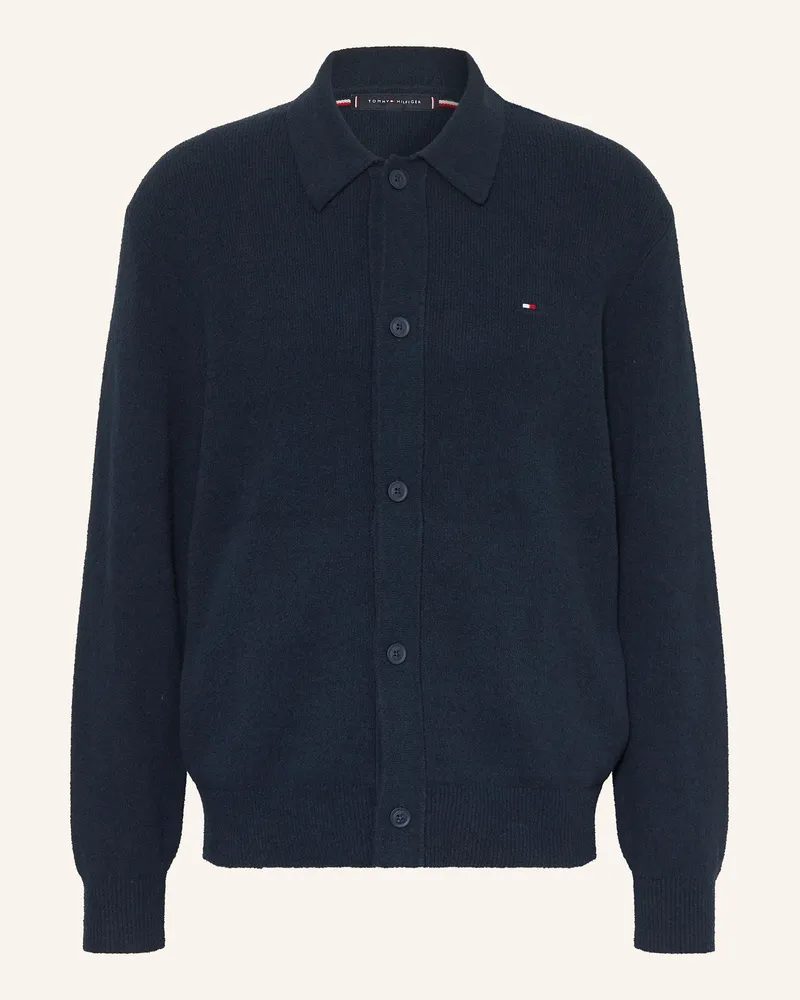 Tommy Hilfiger Strickjacke blau Dunkelblau