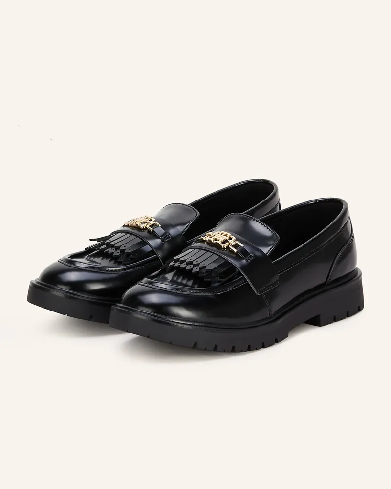 Tommy Hilfiger Lack-Loafer schwarz Schwarz