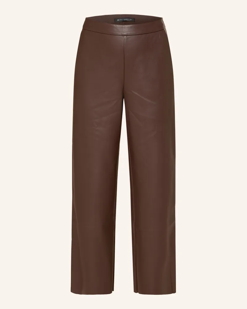 Betty Barclay Culotte In Lederoptik braun Dunkelbraun