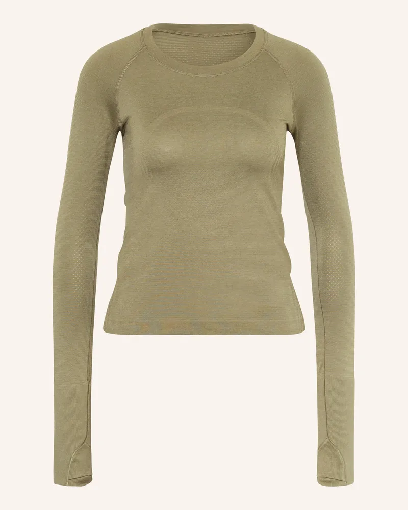 LULULEMON Laufshirt SWIFTLY TECH LS 2.0 Oliv