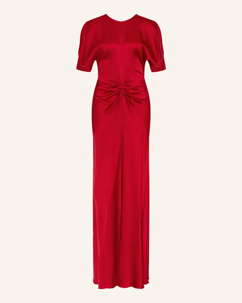 Victoria Beckham Abendkleid Aus Satin rosa Rot