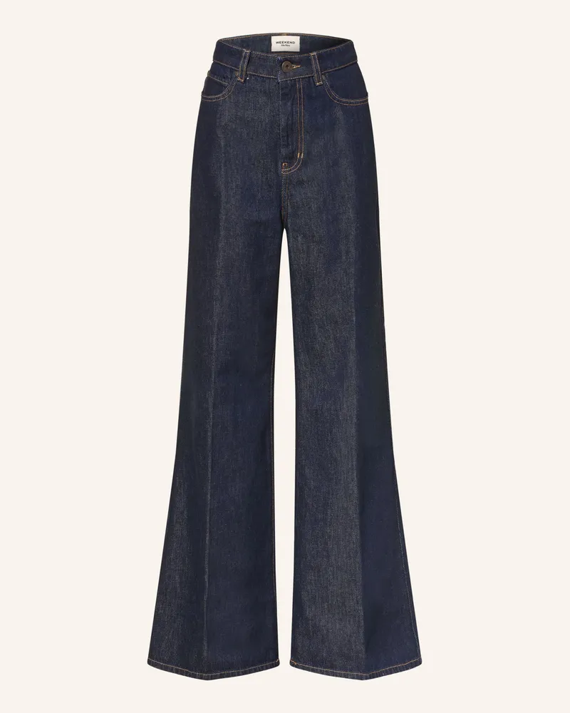 Max Mara Wide Leg Jeans Sport blau 001