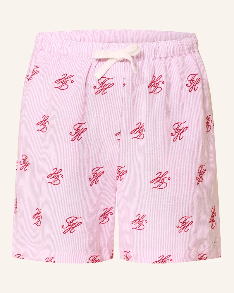 Tommy Hilfiger Shorts mit Leinen Rosa