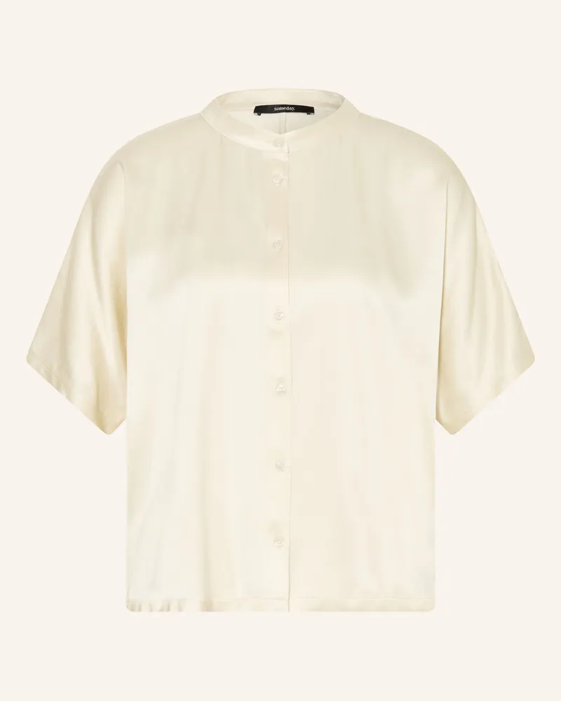 someday. Bluse Kensi Im Materialmix gelb Beige