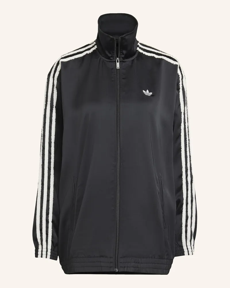adidas ADIDAS ORIGINALS SATIN FIREBIRD TRAININGSJACKE GERAFFT 3-STREIFEN Schwarz