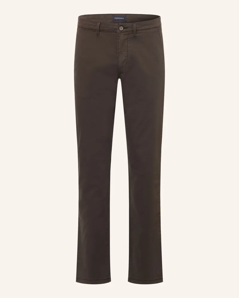 Strokesman's Chino Slim Fit braun Dunkelbraun