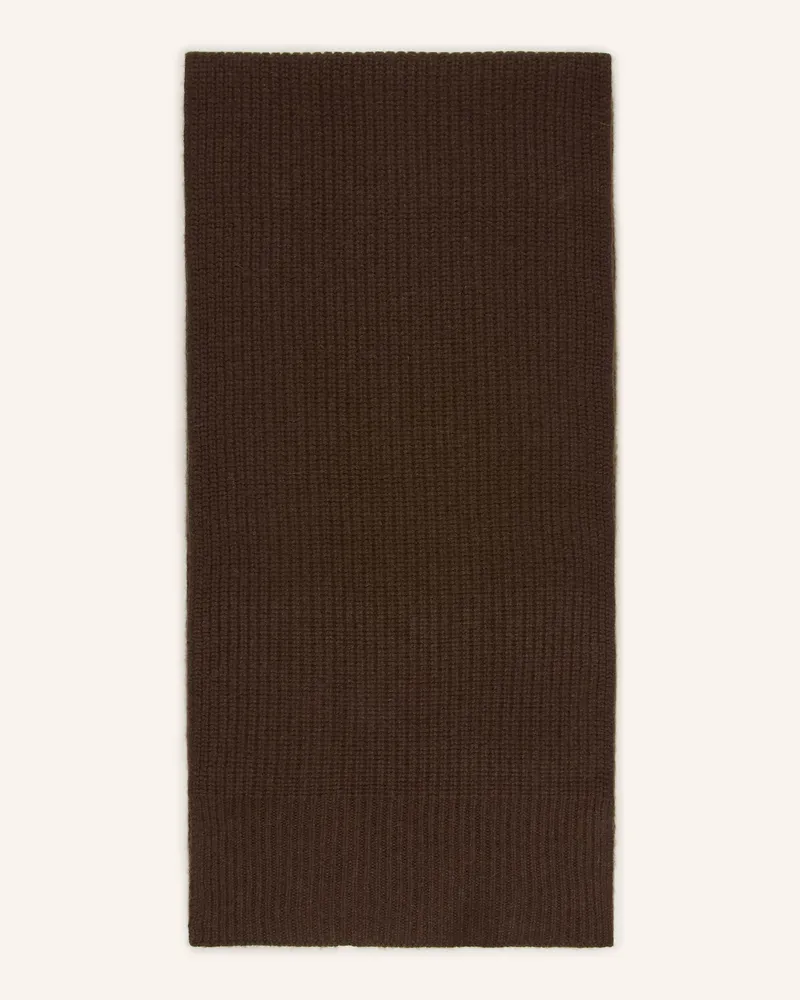 Mrs & HUGS Schal Mit Cashmere braun Dunkelbraun