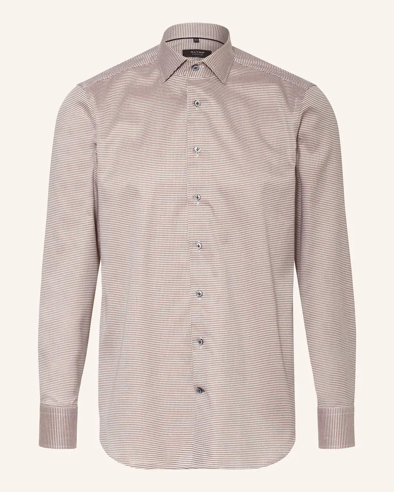 Olymp Hemd Signature tailored fit Braun