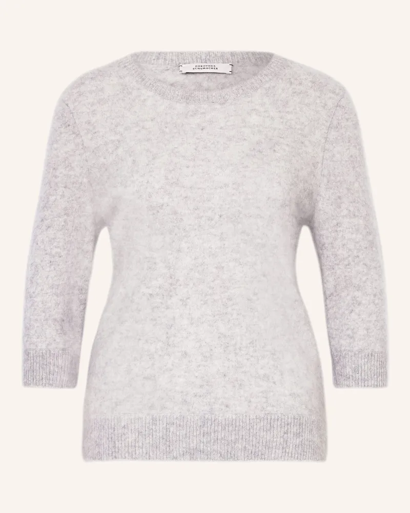 Dorothee Schumacher Cashmere-Pullover FLUFFY STATEMENTS mit 3/4-Arm Hellgrau