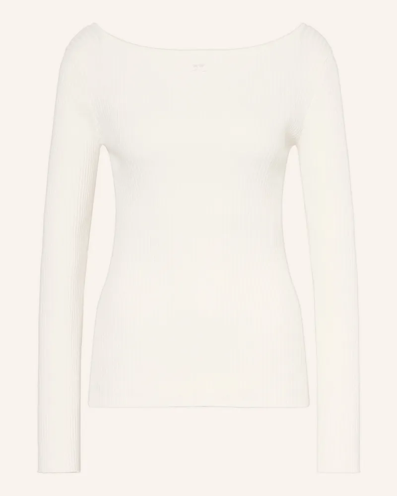 Courrèges Pullover weiss Creme