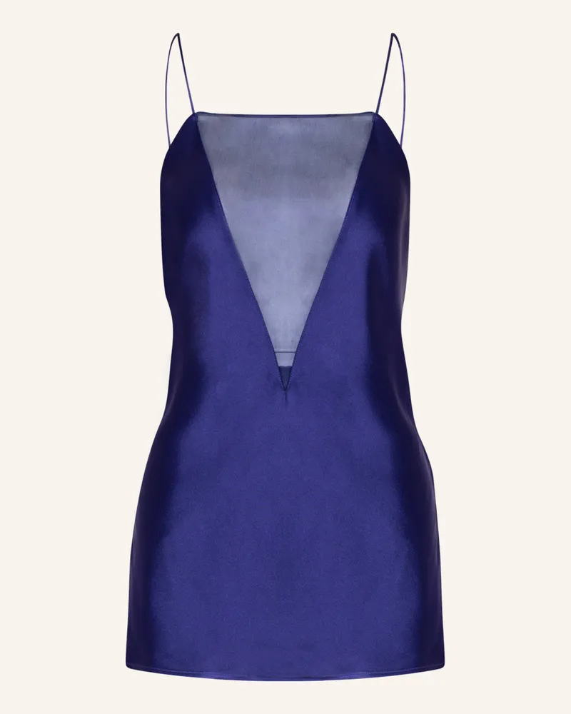 Stella McCartney Satintop blau Dunkellila