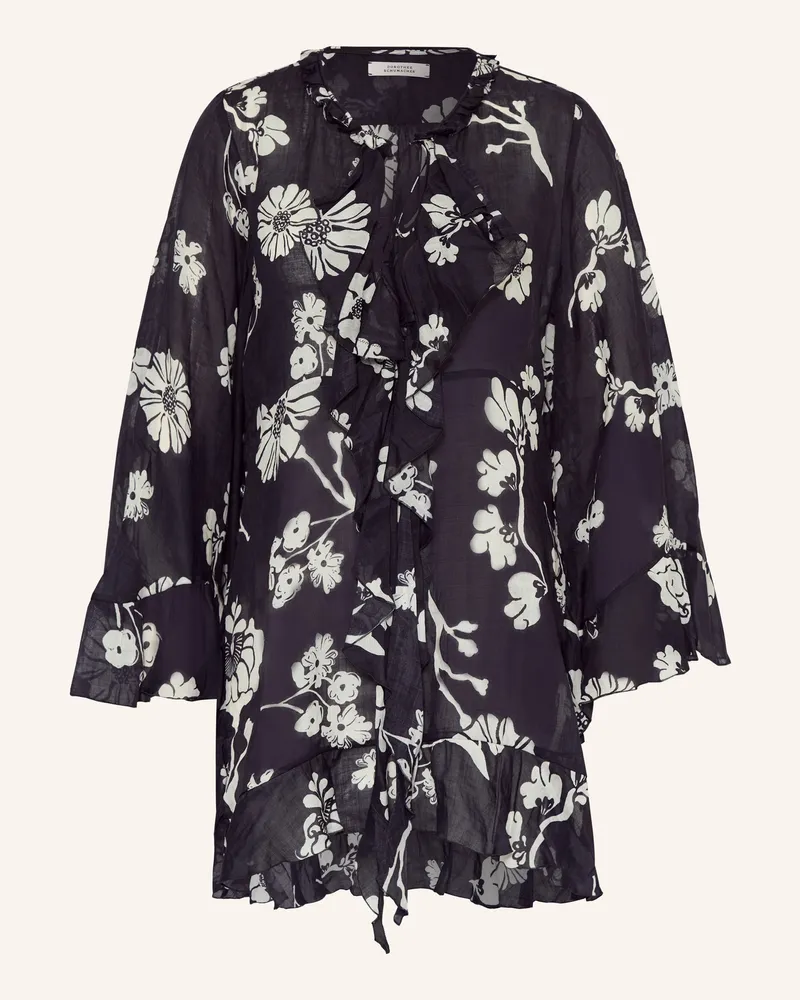 Dorothee Schumacher Blusenshirt Floral Daydream Mit 3/4-Arm Und Volants blau Dunkelblau