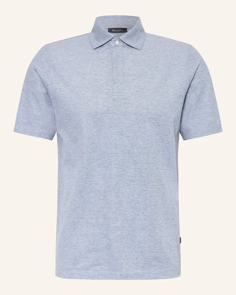 Maerz Piqué-Poloshirt Blau