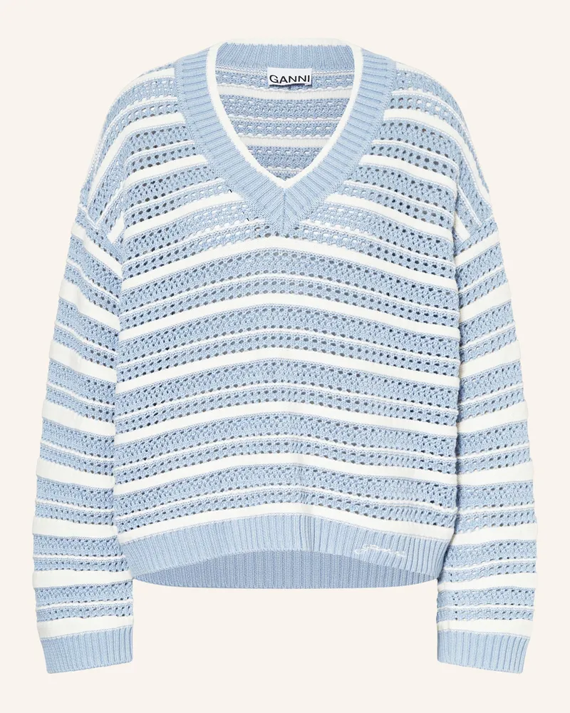 Ganni Pullover blau Hellblau