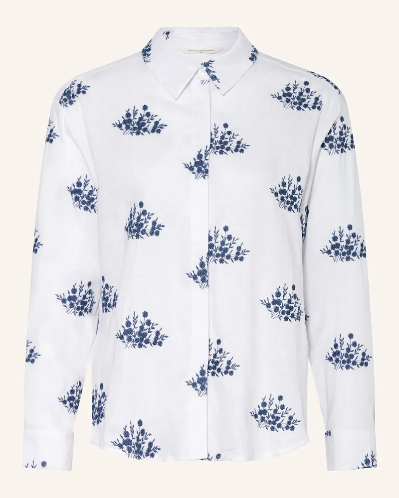 MOSS COPENHAGEN Hemdbluse MSCHRYAN CONELLA mit Leinen Weiss