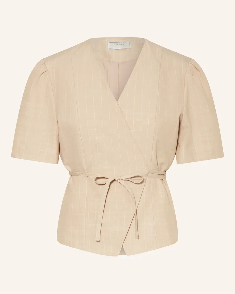 Neo Noir Wickelbluse Simoni beige Hellbraun
