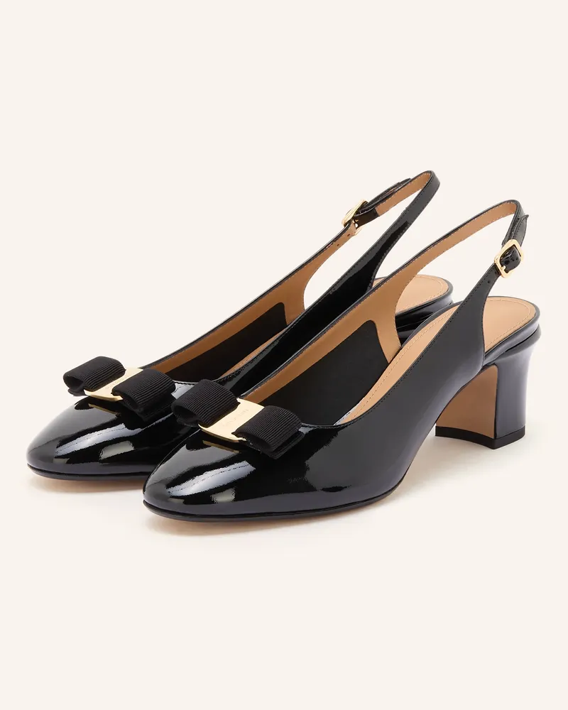 Ferragamo Slingpumps NEW VARA Schwarz