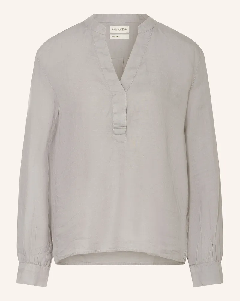 Marc O'Polo Blusenshirt aus Leinen Blaugrau