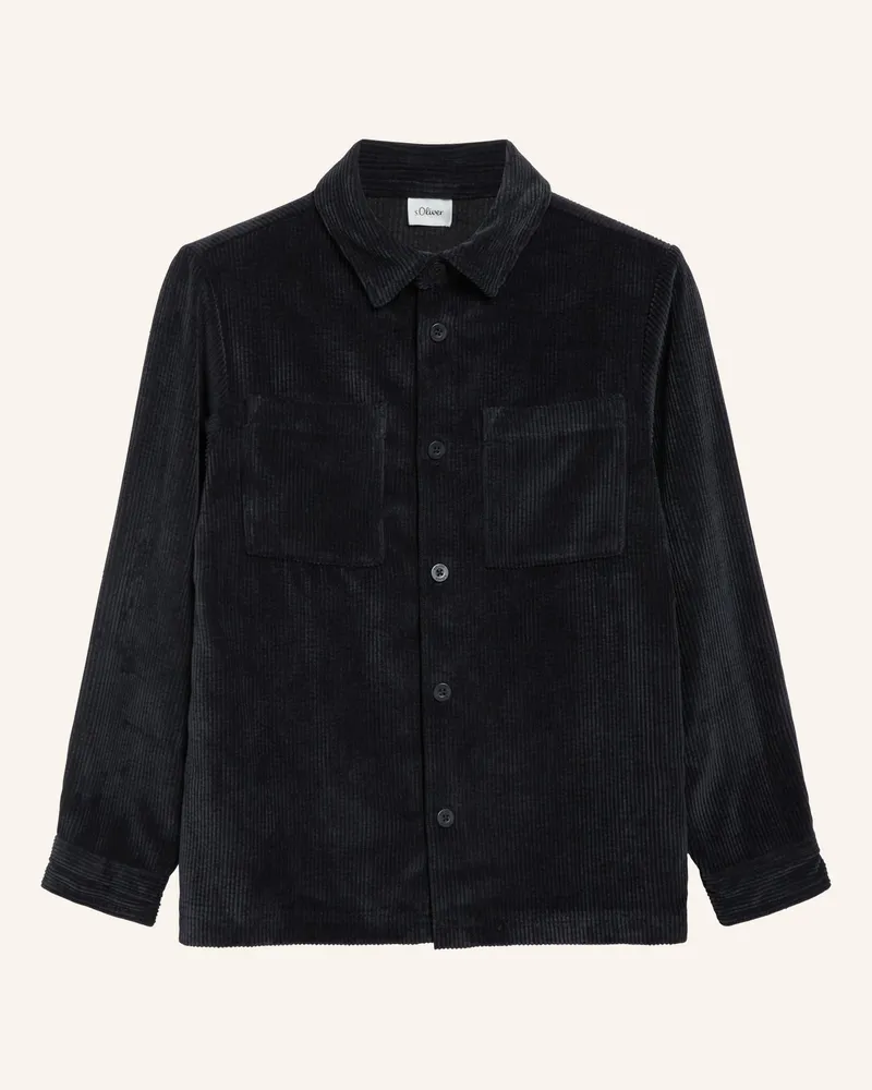 S.Oliver Cord-Overjacket schwarz Schwarz