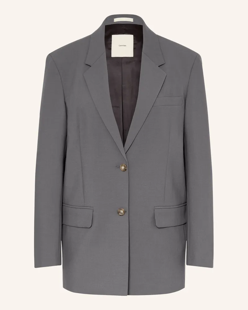 Calvin Klein Oversized-Blazer grau Dunkelgrau