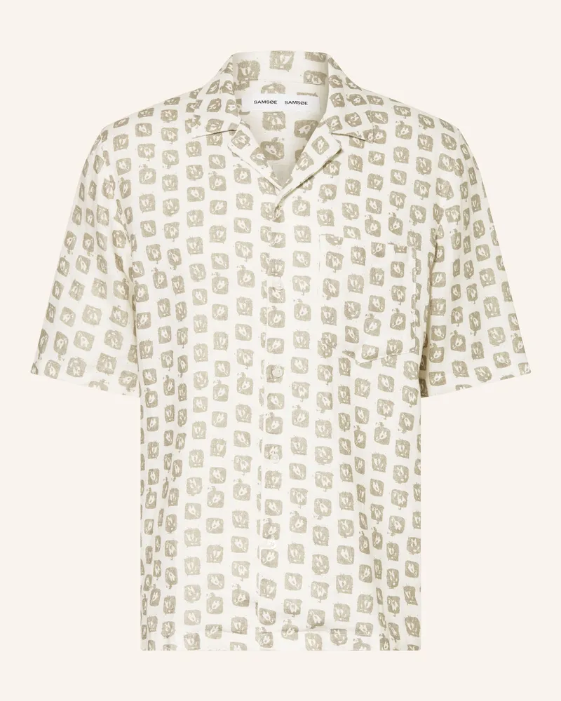 Samsøe & Samsøe Resorthemd Oscar Comfort Fit Aus Leinen beige Ecru