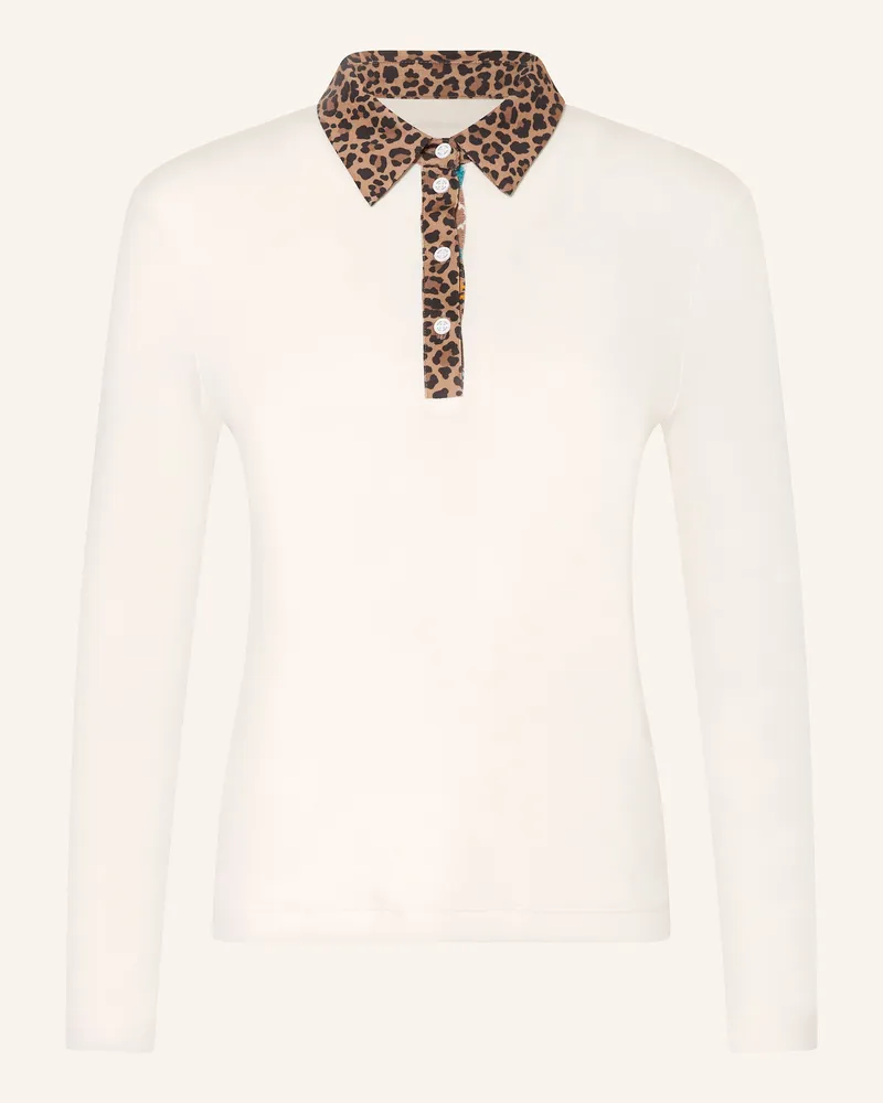 Marc Cain Jersey-Poloshirt weiss Ecru