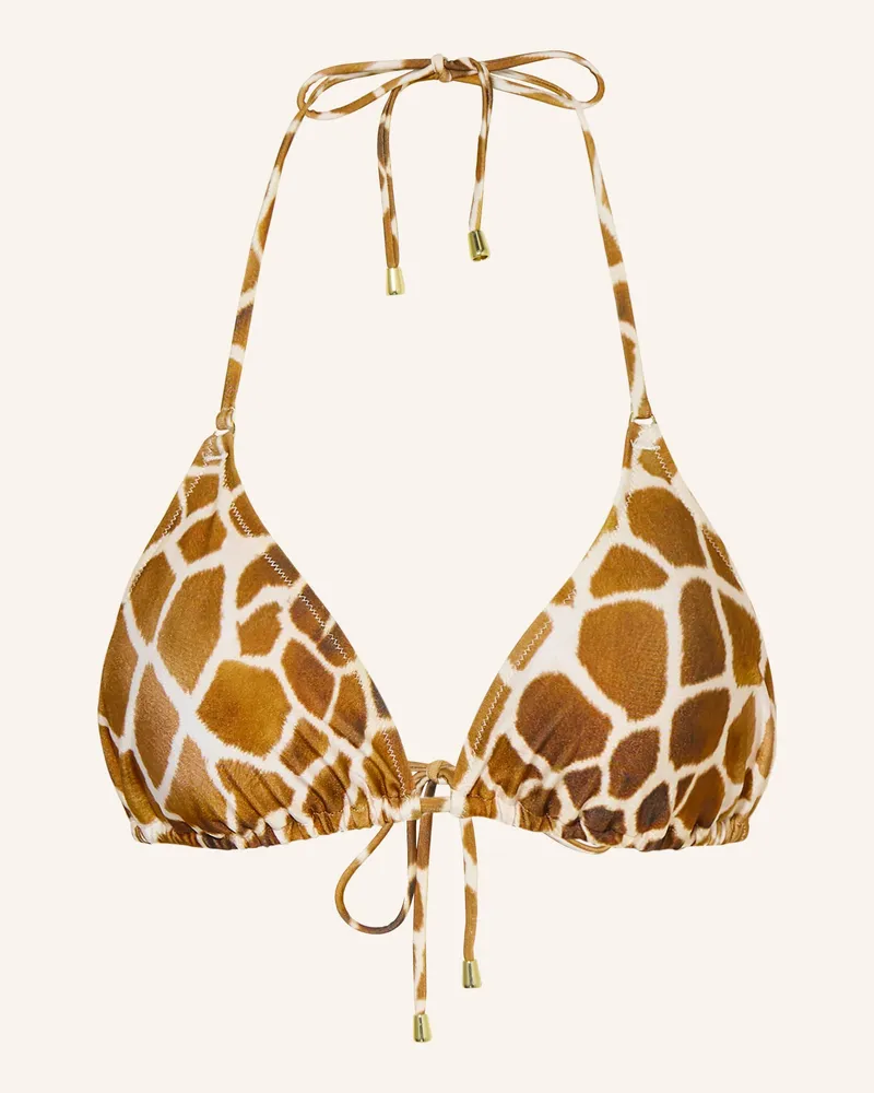 Mrs & HUGS Triangel-Bikini-Top braun Hellbraun