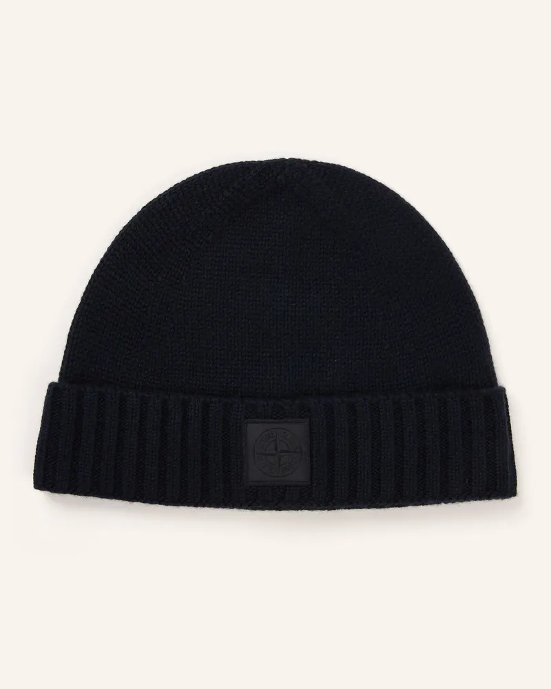 Stone Island Cashmere-Mütze GHOST Dunkelblau