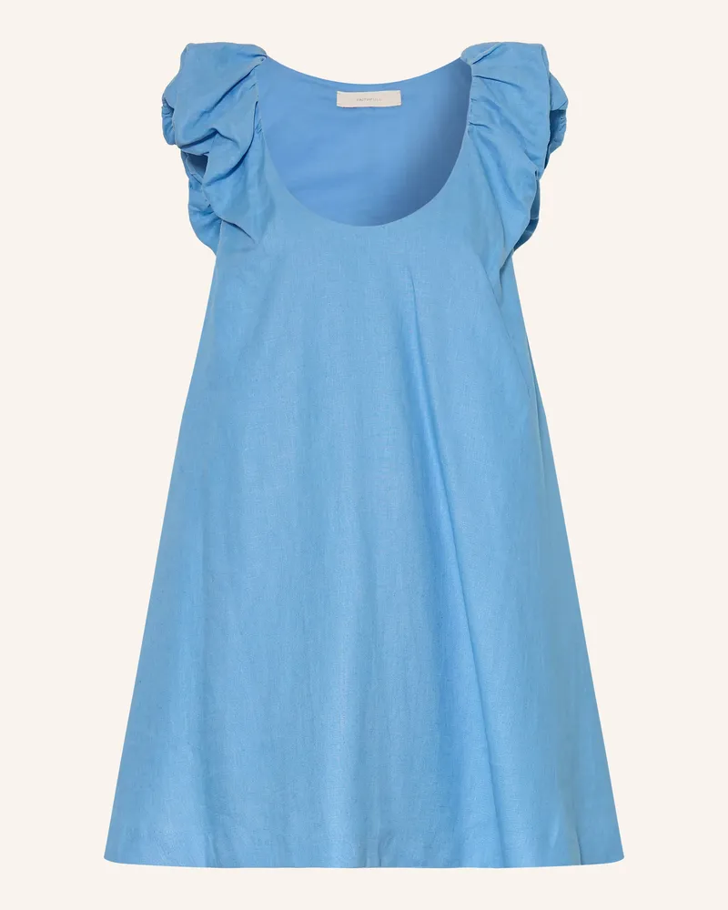 Faithfull The Brand Leinenkleid Nina blau Hellblau