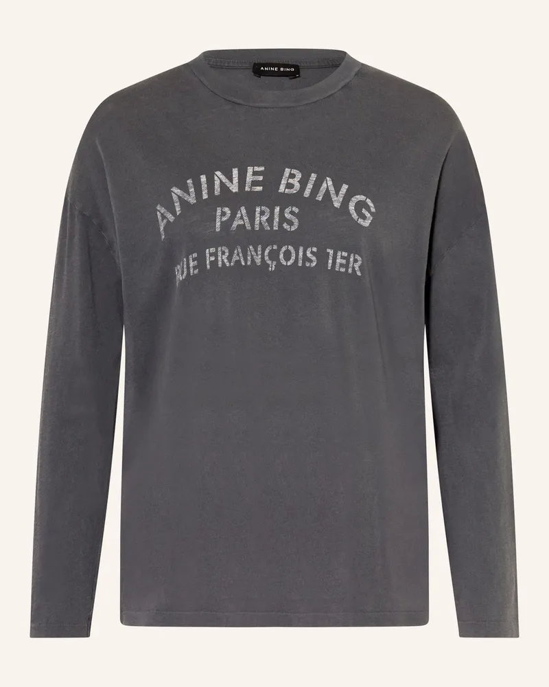 Anine Bing Longsleeve Ivan schwarz Schwarz