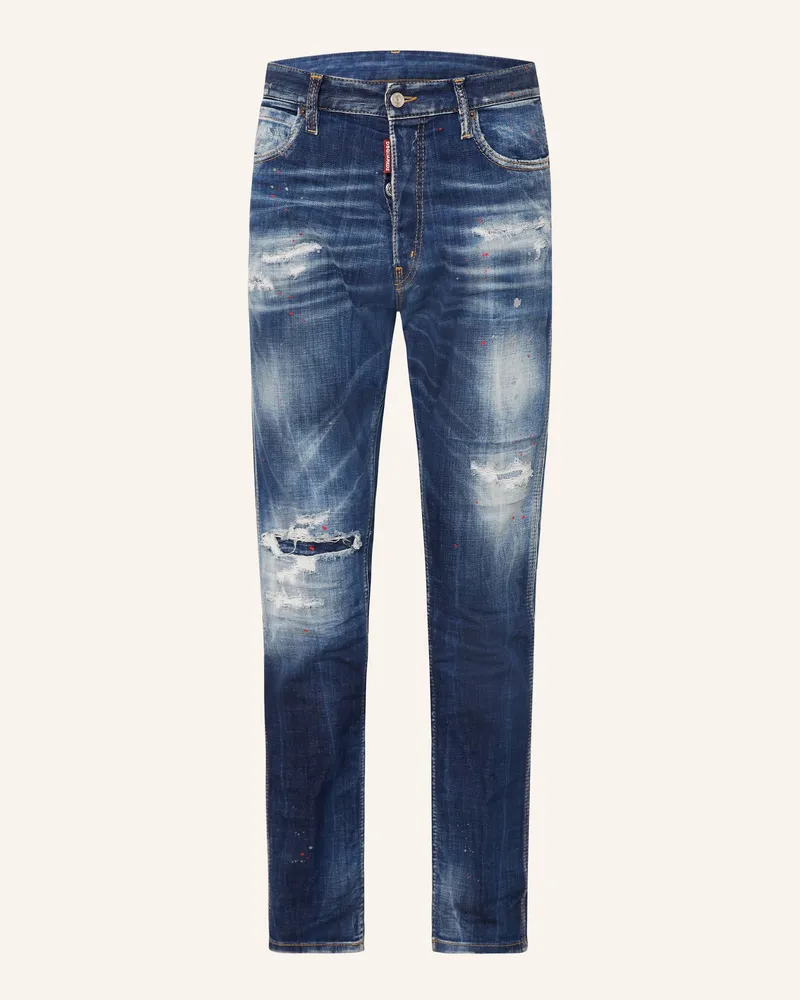 Dsquared2 Destroyed-Jeans Cool Guy Mini Slim Fit blau 470