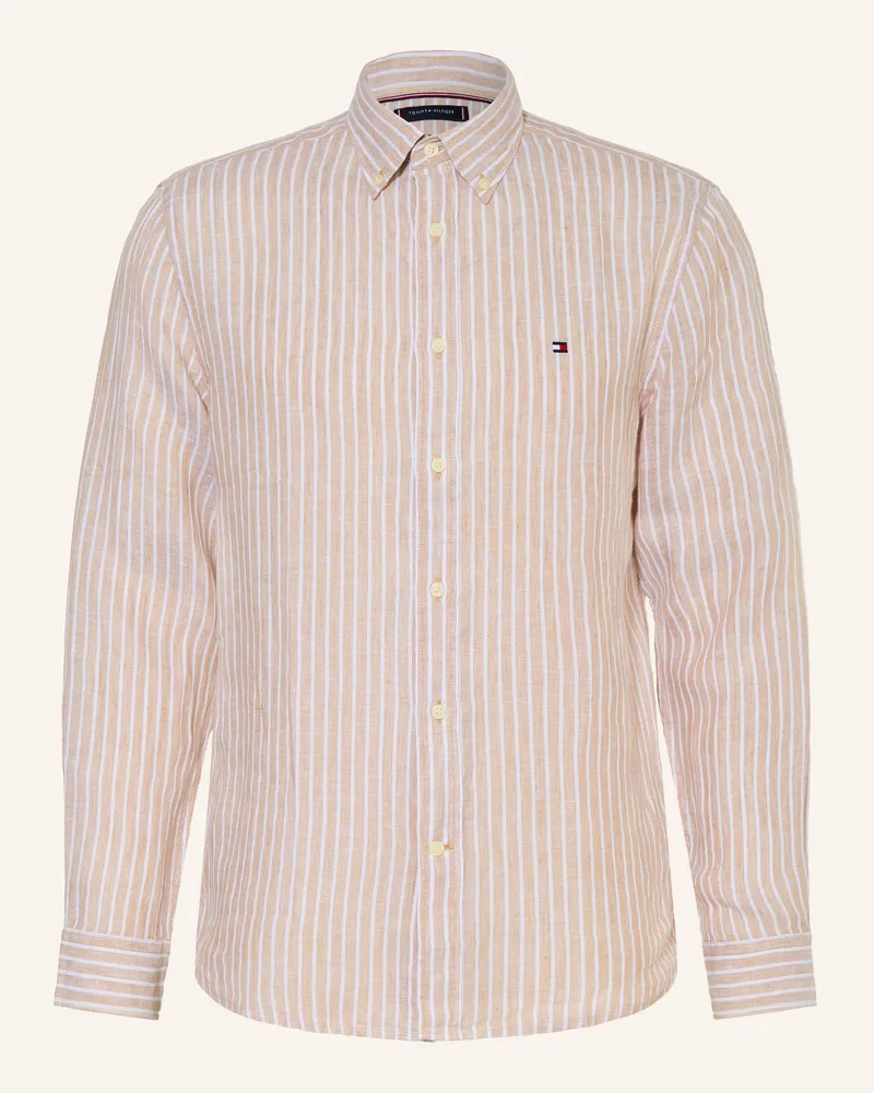 Tommy Hilfiger Leinenhemd Regular Fit Beige