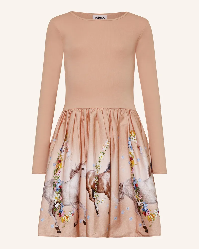 Molo Kleid CASIE im Materialmix Lachs
