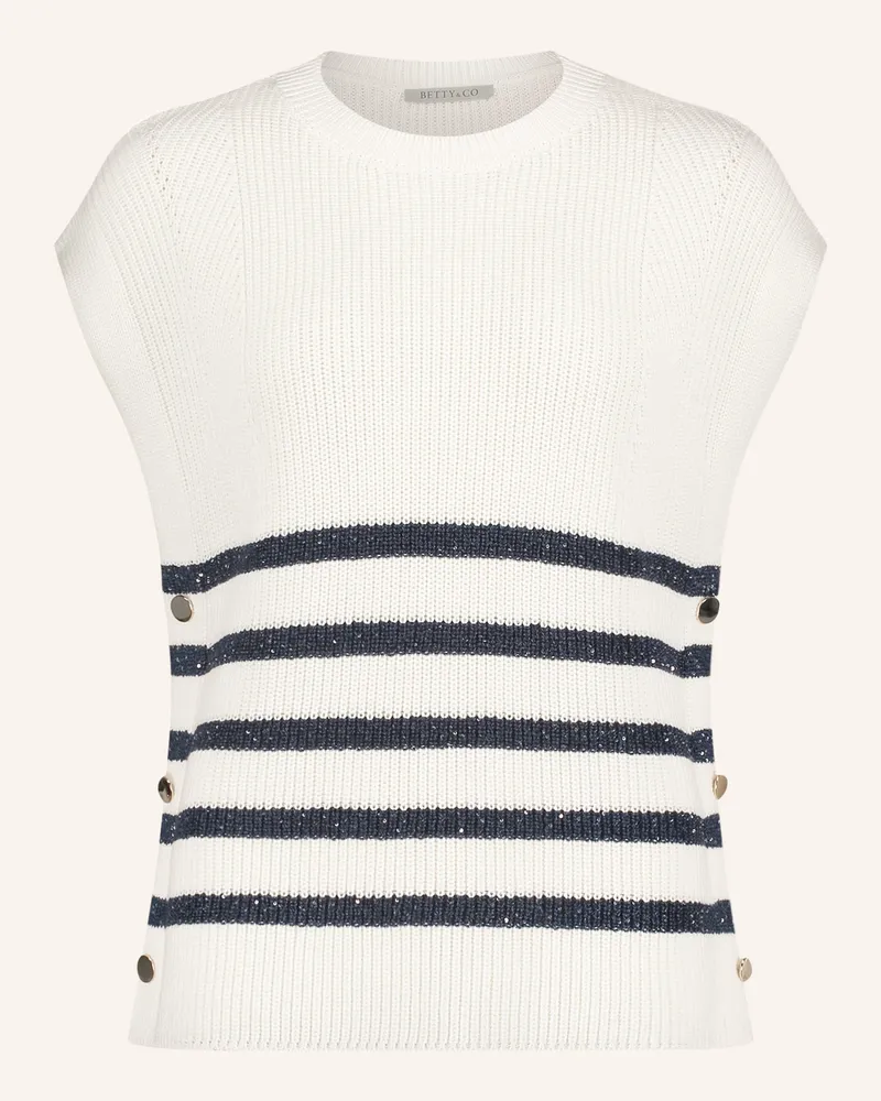 Betty Barclay Pullunder mit Pailletten Weiss