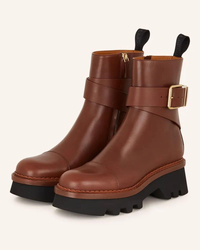 Chloé Plateau-Boots Owena braun 25l